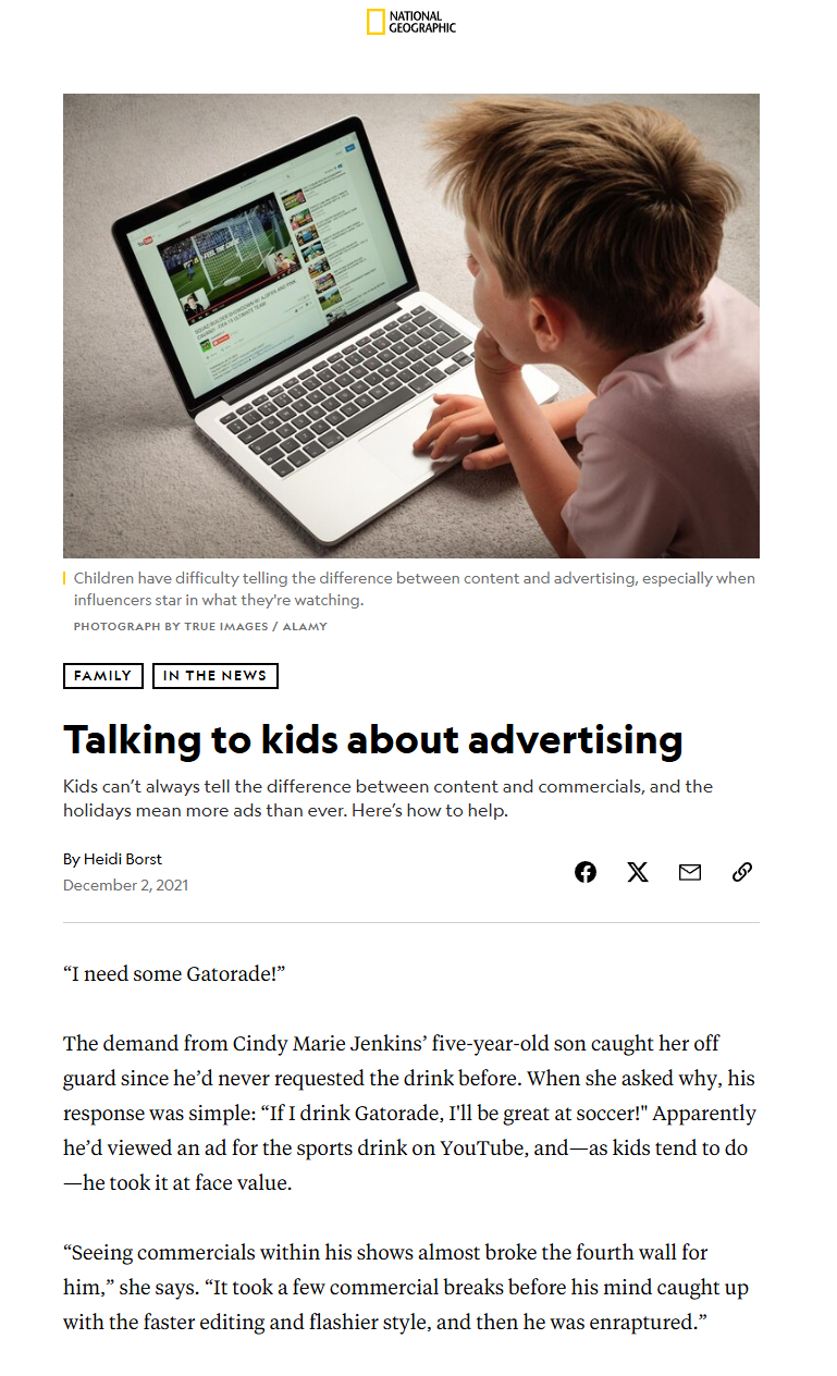 Break the Fourth Wall of Advertising for Your Kids