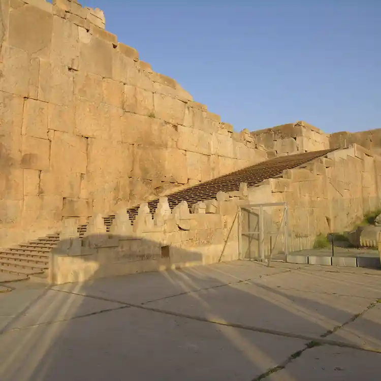 large walls and stairs of ancient building